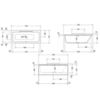 Duravit DuraStyle 700297000000000 Ванна 1700х750 мм, акриловая, прямоугольная встраиваемая или с панелями, с двумя наклонами для спины,цвет белый