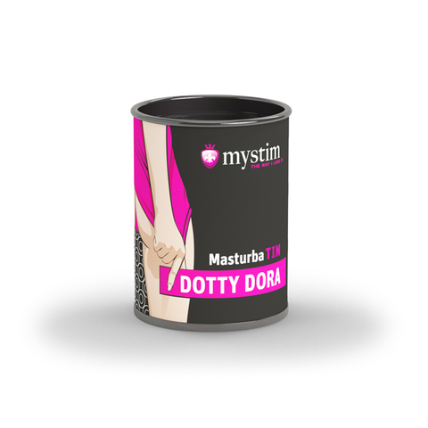 Компактный универсальный минимастурбатор рельеф яркие точки Mystim MasturbaTIN Dotty Dora - Dots