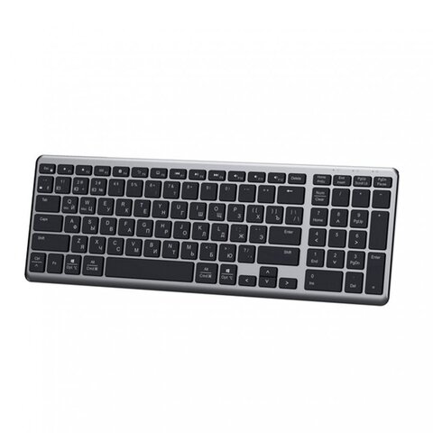 Клавиатура UGREEN KU005 (15956) 2.4GHz Bluetooth5.0 Ultra Slim Wireless Keyboard, серебристый