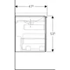 Geberit Acanto 500.613.16.1 Тумба под раковину, 119x53.5x47.6см, черный / лакированный матовый, черный / глянцевое стекло