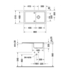 Duravit Cassia 7513860000 Кухонная мойка 50 860x510, белая