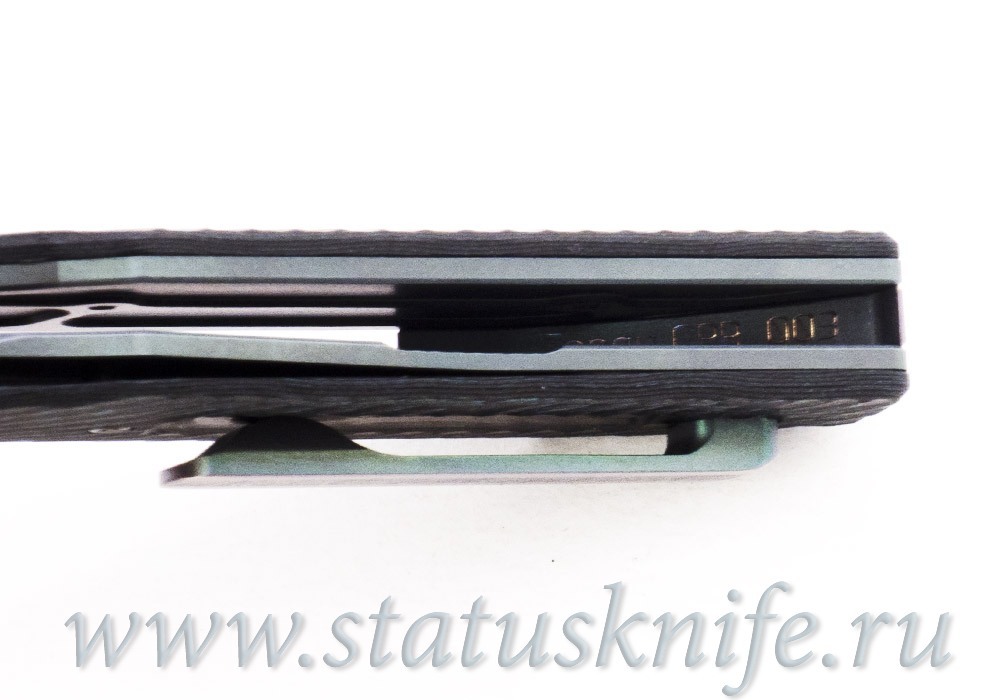 Нож TFK Tengu Damascus CF Green Anodized
