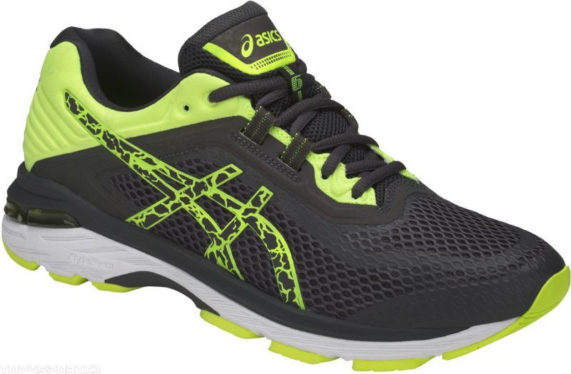 Беговые кроссовки мужские Asics GT-2000 6 lite-show черные-зеленые