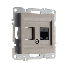 Розетка компьютерная ARVIA Electric, кат. 6, 1 гнездо, мокко 50062000247