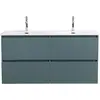 BelBagno UNO-1200-4C-SO-AO База под раковину подвесная с фрезерованными ручками по всей длине фасада с четырьмя выкатн. ящ., Голубой Матовый, 1200x455x608
