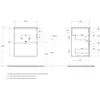 BelBagno UNO-MINI-500-2C-SO-СO База под раковину подвесная с фрезерованными ручками по всей длине фасада с двумя выкатн. ящ., Бежевый Мат.,500x395x608