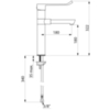 Delabie 2871T1EP Смеситель EP с поворотным изливом BIOCLIP, В.180 + 1 одноразовый излив