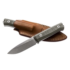 Фото Нож с фиксированным клинком LionSteel Bushcraft-R, сталь Uddeholm Sleipner, рукоять микарта, зеленый