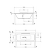 Duravit DuraStyle 700298000000000 Ванна 1800х800 мм, акриловая, прямоугольная встраиваемая или с панелями, с двумя наклонами для спины,цвет белый