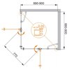 Cezares Elena ELENA-W-A-22-100-C-CR Душевой уголок, цвет: хром