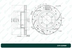 Диск тормозной перфорированный вентилируемый G-brake GFR-02916R правый