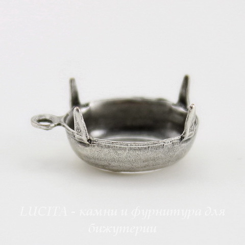 Сеттинг - основа - подвеска для страза 12х10 мм (оксид серебра) ()