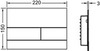 TECEsquare II 9240846 Панель смыва, металл, PVD Brushed Black Chrome