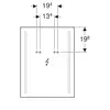 Geberit Option Basic 500.581.00.1 Зеркало с подсветкой, двухсторонняя подсветка, 50x65см