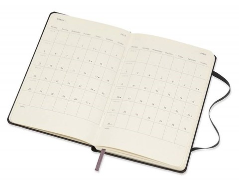Еженедельник Moleskine Classic Wkly Vertical Pocket, цвет черный