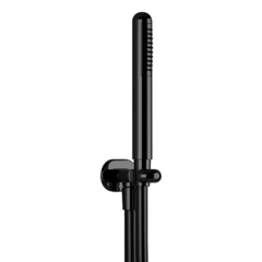 Gessi Goccia 33773#299 Душевой комплект: вывод воды на 1/2”, держатель и ручной душ, цвет: черный фото