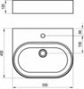 Ravak XJX01155004 Умывальник CERAMIC 550 O SLIM Wall белый
