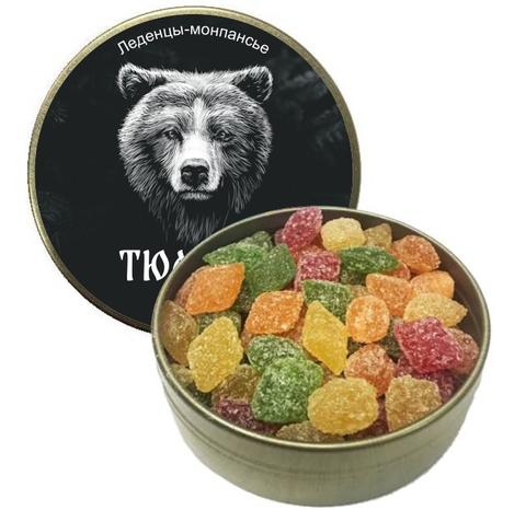 Урал Сувенир - Тюмень монпансье №0010 Медведь на черном фоне