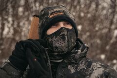 Зимняя балаклава для охоты Remington Gunpowder Black Camo на remingtonn.ru