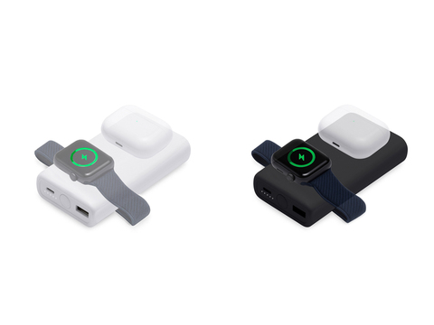 Внешний беспроводной аккумулятор 2-в-1 с функцией зарядки Apple Watch, QC/PD «AtomIQ», 10000 мАч