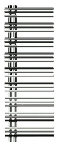 Zehnder Yucca Asym YAC-130-040 Полотенцесушитель водяной