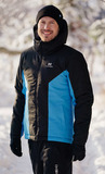 Утеплённый прогулочный лыжный костюм Nordski Base Black/Blue мужской