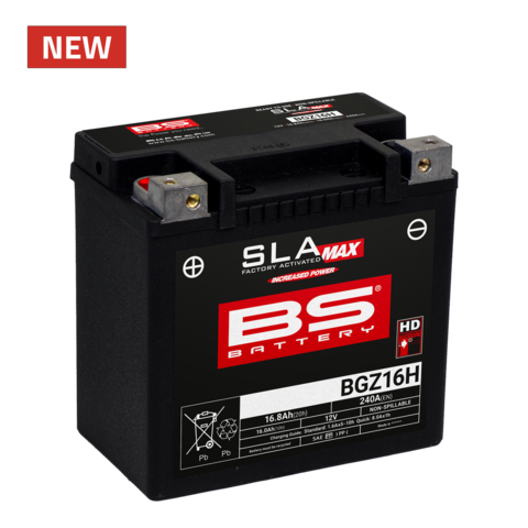 BGZ16H Аккумулятор BS SLA MAX, 12В, 16 Ач, 240 А 150x88x145, прямая (+ / -), (YTX14H)