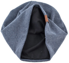 Шапка длинная с подкладкой Skully Loose Knitted Hat navy blue - 2