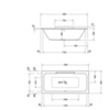 Duravit DuraStyle 700299000000000 Ванна 1900х900 мм, акриловая, прямоугольная встраиваемая или с панелями, с двумя наклонами для спины,цвет белый