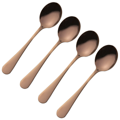 Набор из 4 чайных ложек select copper
