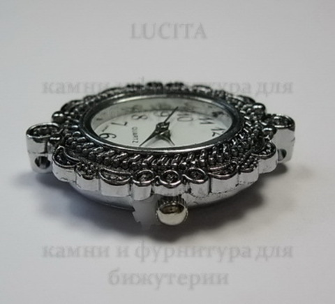 Основа для часов (цвет - античное серебро) 33х26,5х7 мм ()