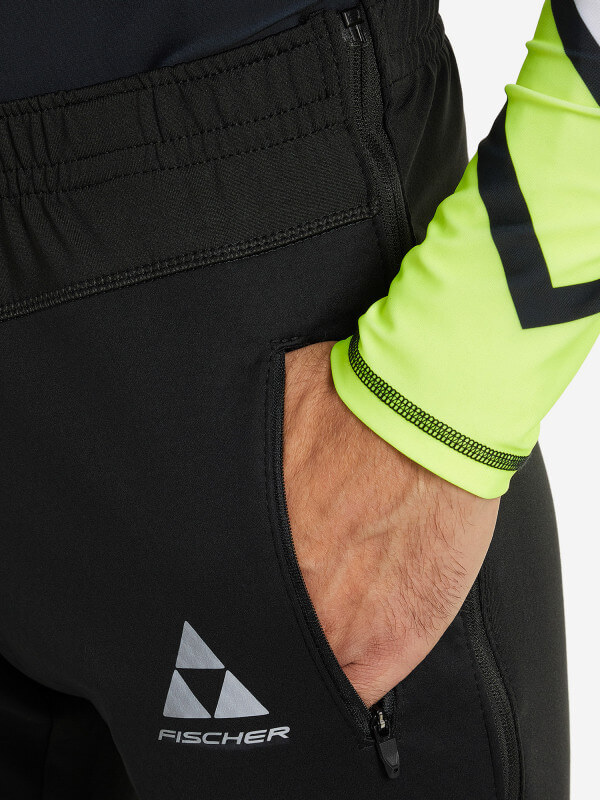Мужские лыжные штаны самосбросы Fischer Softshell Warm черные - 5