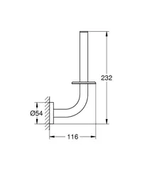 Держатель запасного рулона бумаги GROHE Essentials, темный графит матовый (40385AL1)