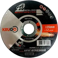 Диск отрезной по металлу 125x1,2x22 мм KRUGO KQP12512