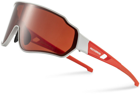 Картинка очки спортивные Rockbros 1016 white-red-brown - 5