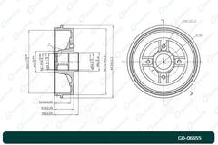 Барабан тормозной G-brake  GD-06655