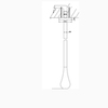 Gessi Goccia 33799#279 Потолочный излив каплевидной формы, инд.длина (180-1800мм), для монтажа с удаленным управлением 33700/30709 (не входит в комплект)