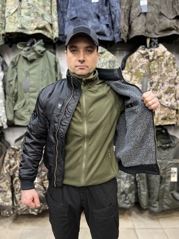 Бомбер Пилот 7.62 Armyfans Зимний Черный