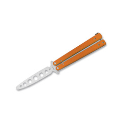 Фото Тренировочный нож бабочка (балисонг) Boker Balisong Trainer, сталь 420, рукоять G10, оранжевый