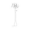 Gessi Goccia 33799#299 Потолочный излив каплевидной формы, инд.длина (180-1800мм), для монтажа с удаленным управлением 33700/30709 (не входит в комплект)