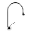 Gessi Goccia 33802#031 Смеситель для раковины на 1 отверстие, излив 174мм R=90, с фиксированным носиком, цвет: хром