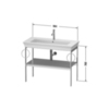 Duravit White Tulip 2363100000 Раковина накладная 1050х490 мм,с переливом, с 1 отв. под смеситель, цвет: белый