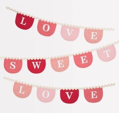 Гирлянда текстильная "Сладкая любовь" [Love Sweet] 3,7 м