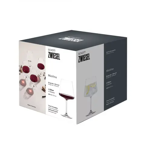 Набор из 4 бокалов для красного вина Burgundy 690 мл SCHOTT ZWIESEL Miovino арт. 124465