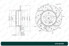 Диск тормозной перфорированный G-brake GFR-01247R правый