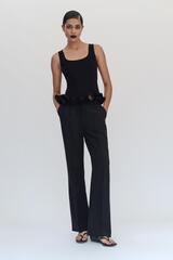 ZARA БРЮКИ FLARED, ЧЕРНЫЙ