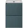 BelBagno UNO-MINI-400-2C-SO-AO База под раковину подвесная с фрезерованными ручками по всей длине фасада с двумя выкатн. ящ., Голубой Мат.,400x395x608