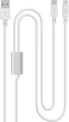 Кабель TTEC Duo USB-A-USB-C/Lightning, 1,2м, белый