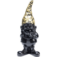Фигура декоративная Gnome Standing «Стоячий гном» 46 см, Чёрный/Золотой