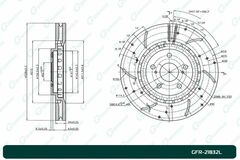 Диск тормозной перфорированный вентилируемый G-brake GFR-21832L левый